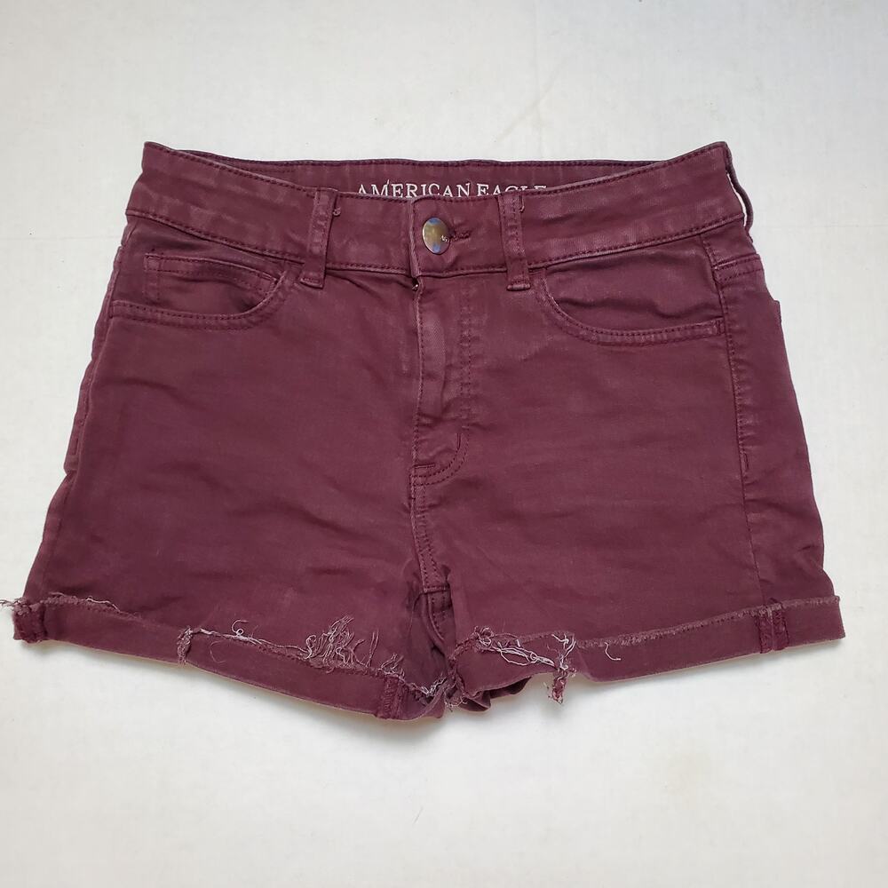 American Eagle Plum Hi-Rise Shortie SZ 4